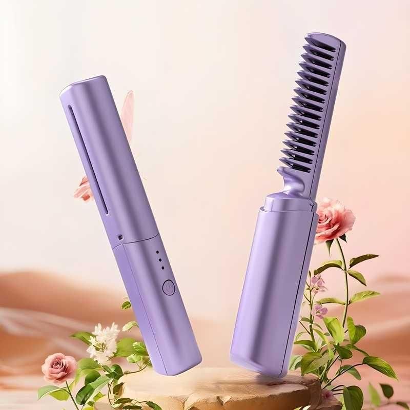 Portable Wireless Hair Straightener Brush