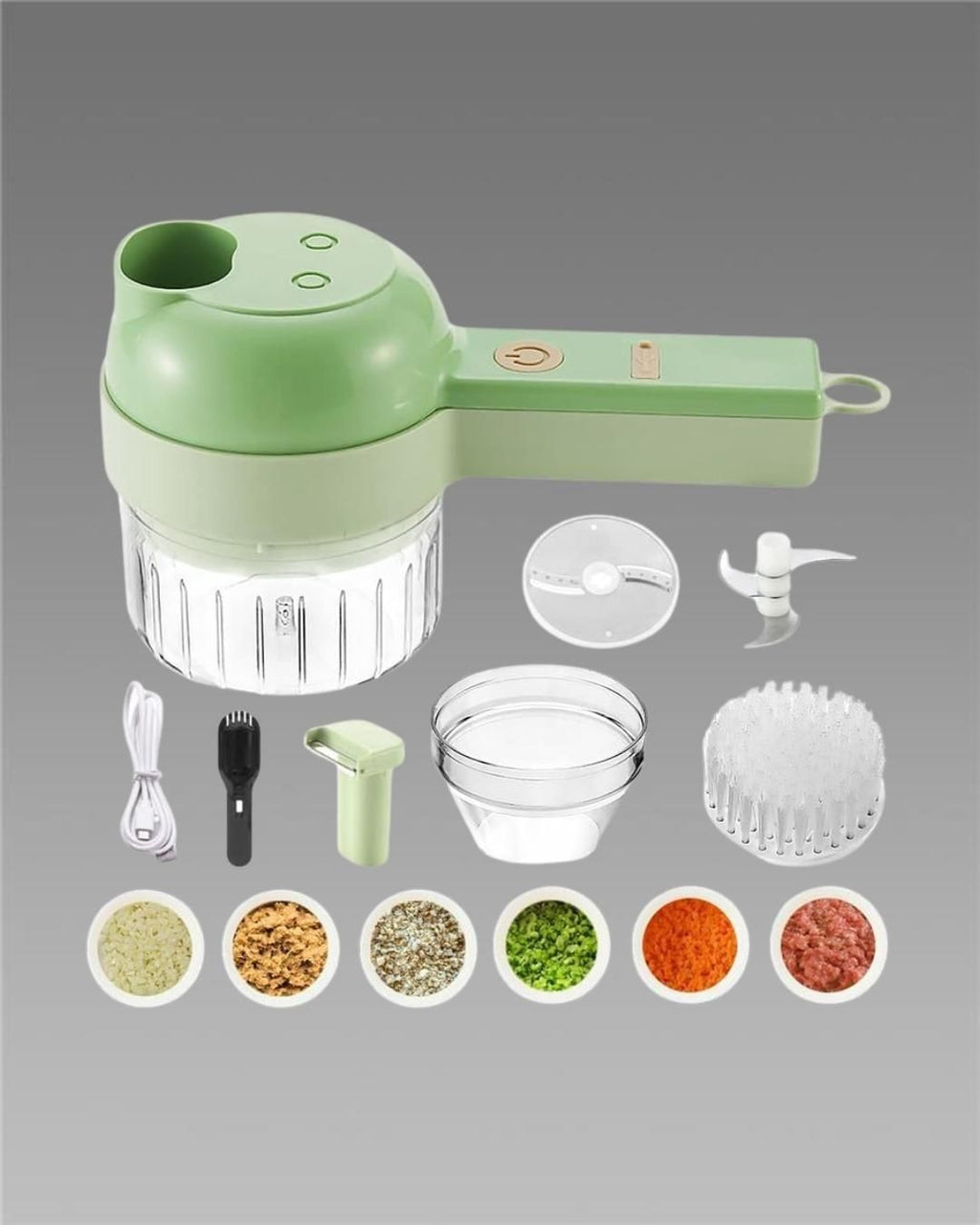 4-in-1 Electric Vegetable Slicer Set