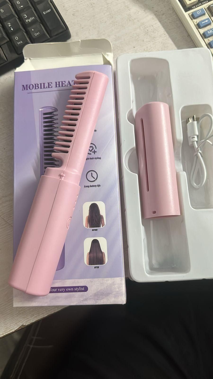 Portable Wireless Hair Straightener Brush